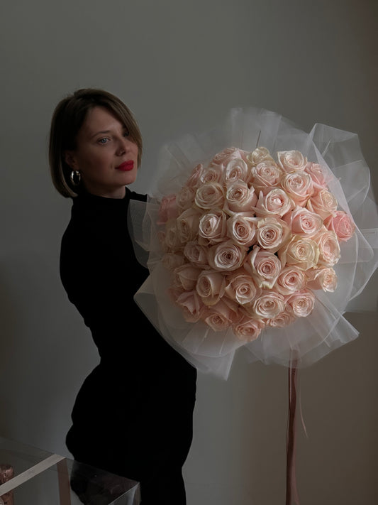 Buchet 39 trandafiri roz