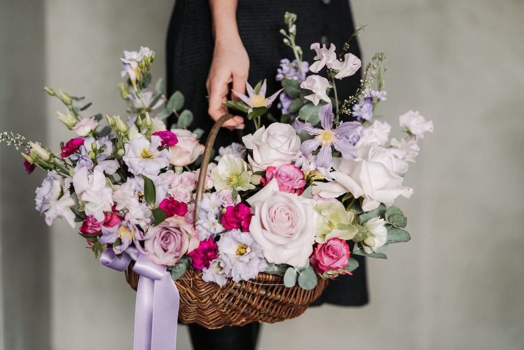 Image of Cos cu flori - Purple Dream